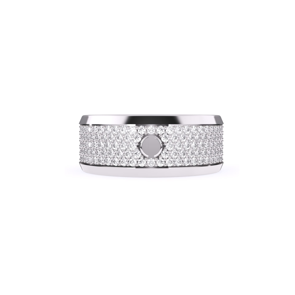Vintage Round Diamond 14K Gold Ring For Men